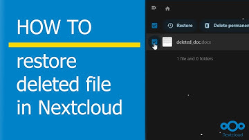 How to restore a deleted file in Nextcloud
