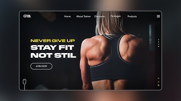 UI Design - How to Design Gym Website Landing Page in Adobe Photoshop 2021 - UI UX Interaction