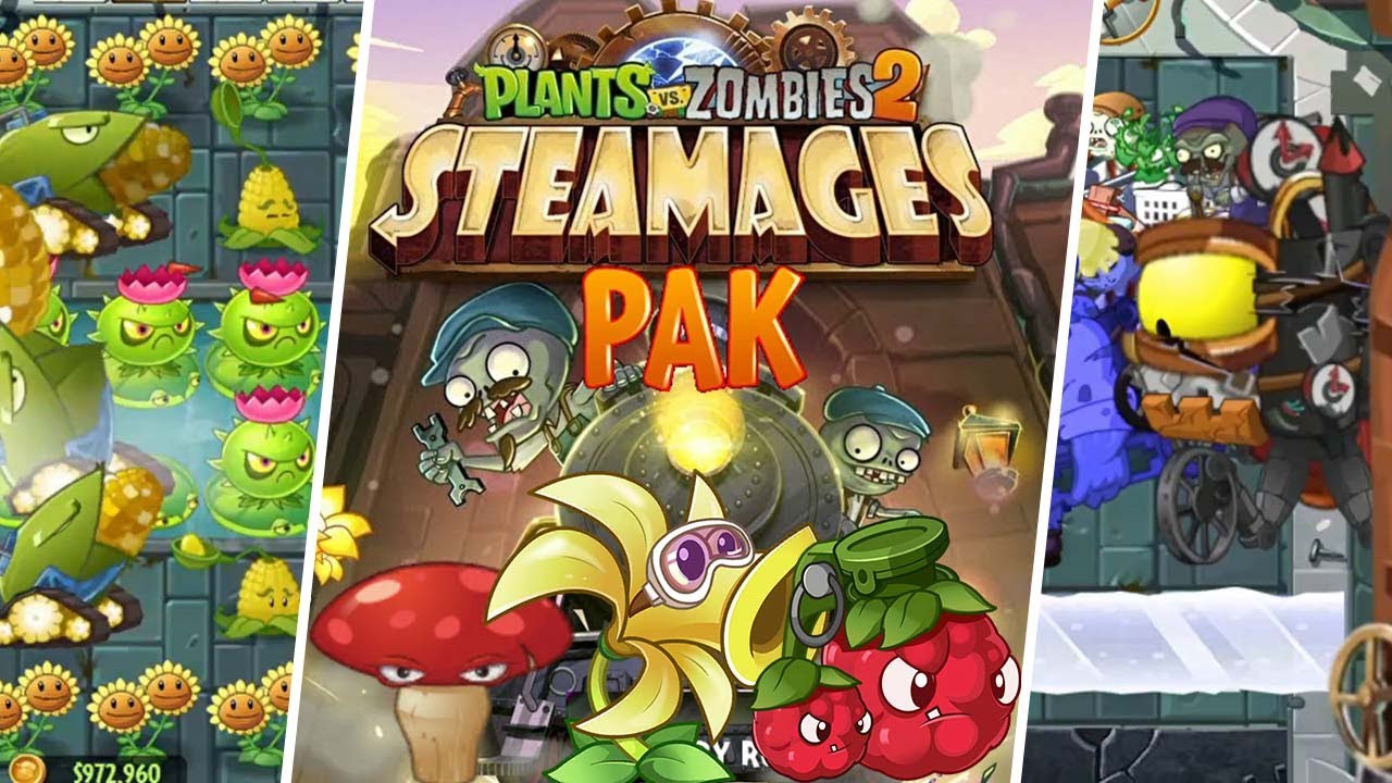 Plants vs Zombies 2 Steam Ages - NEW STEAM AGES GARGANTUAR Part 4 