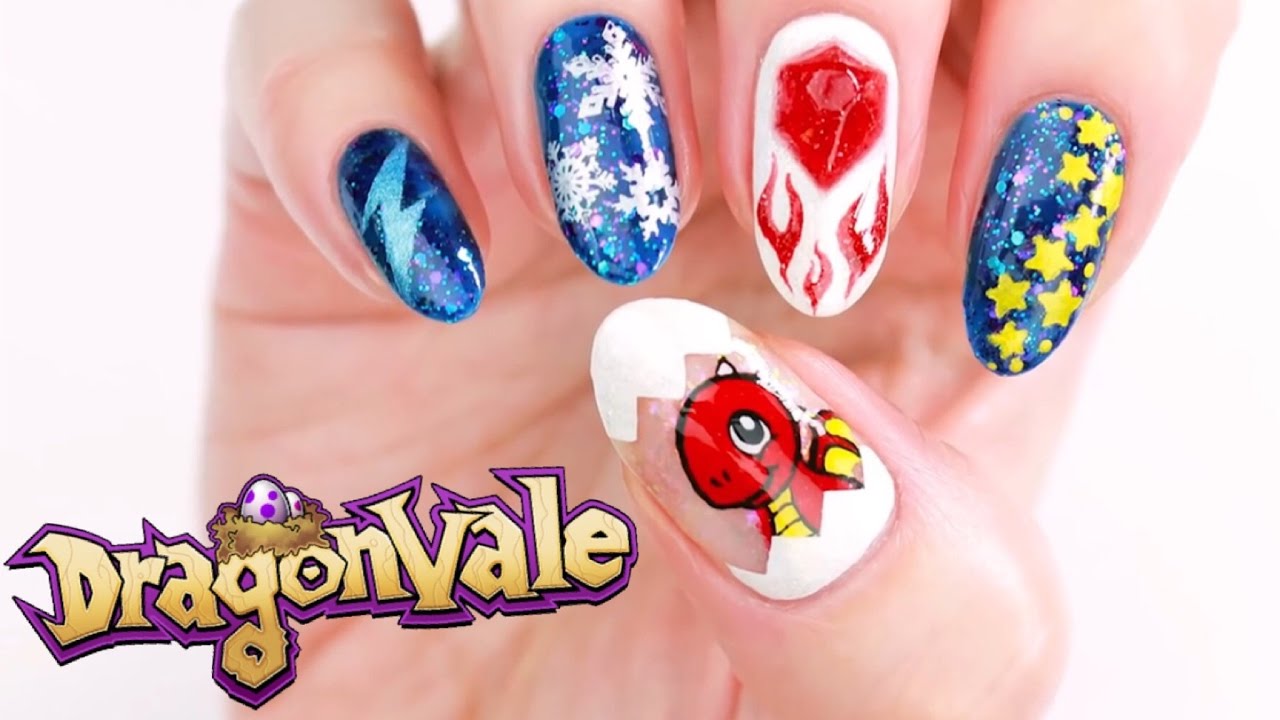 nails chermside DragonVale Nail Art + DIY Nail Gems!