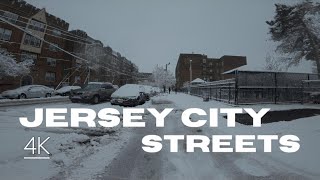 Snow fall, Jersey City, New Jersey, USA 🇺🇸 4K