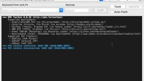 Flashing VIA compatible firmware using QMK Toolbox