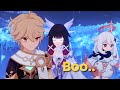 Columbina Sneaking Up On Traveler and Paimon - Selenic Chronicles: Part I | Genshin Impact