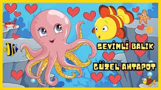 Sevimli Balık ve Güzel Ahtapot Masalı | Çocuklar için Eğlenceli Video | Çizgi Film | Animasyon
