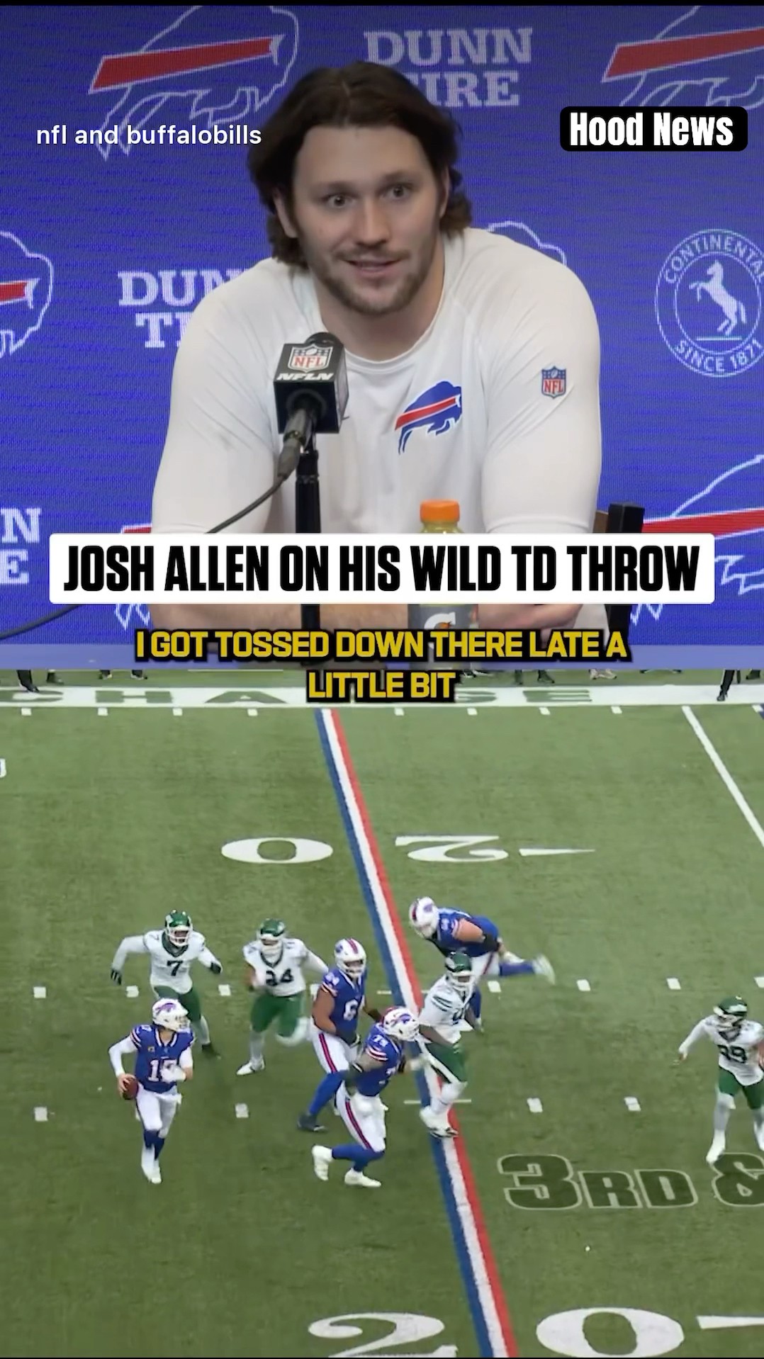Wild TD throw #hoodnews #joshallen #buffalobills #billsmafia #jets #td #how #wow #omg #catch #wtf