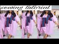 Trendy Stylish Bubu Dress with Aso Oke Design | Full Cutting and Sewing Tutorial
