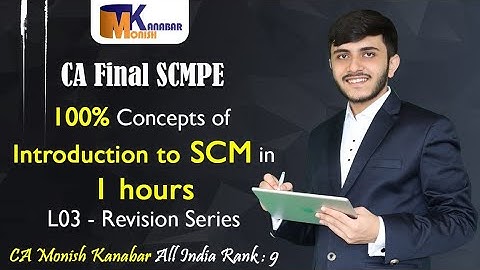 Chapter 1 : Introduction to SCM | CA Final SCMPE | Revision Series Part 3 | CA Monish Kanabar
