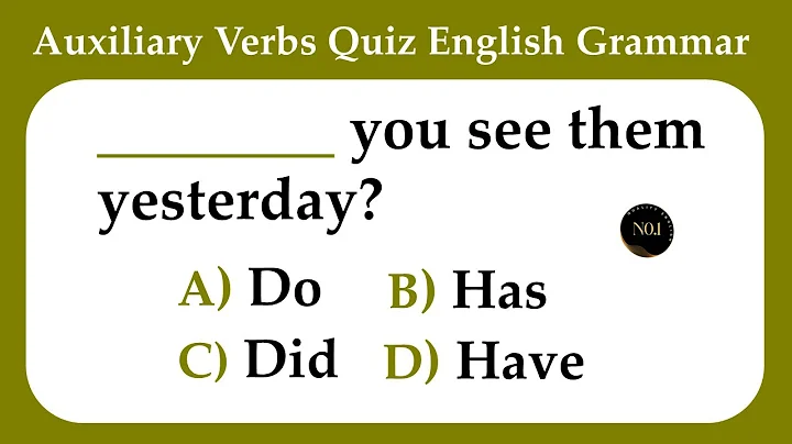 Auxiliary Verbs Test | Are, Do, Does, Did, Have, Has | English Grammar Quiz  | No.1 Quality English