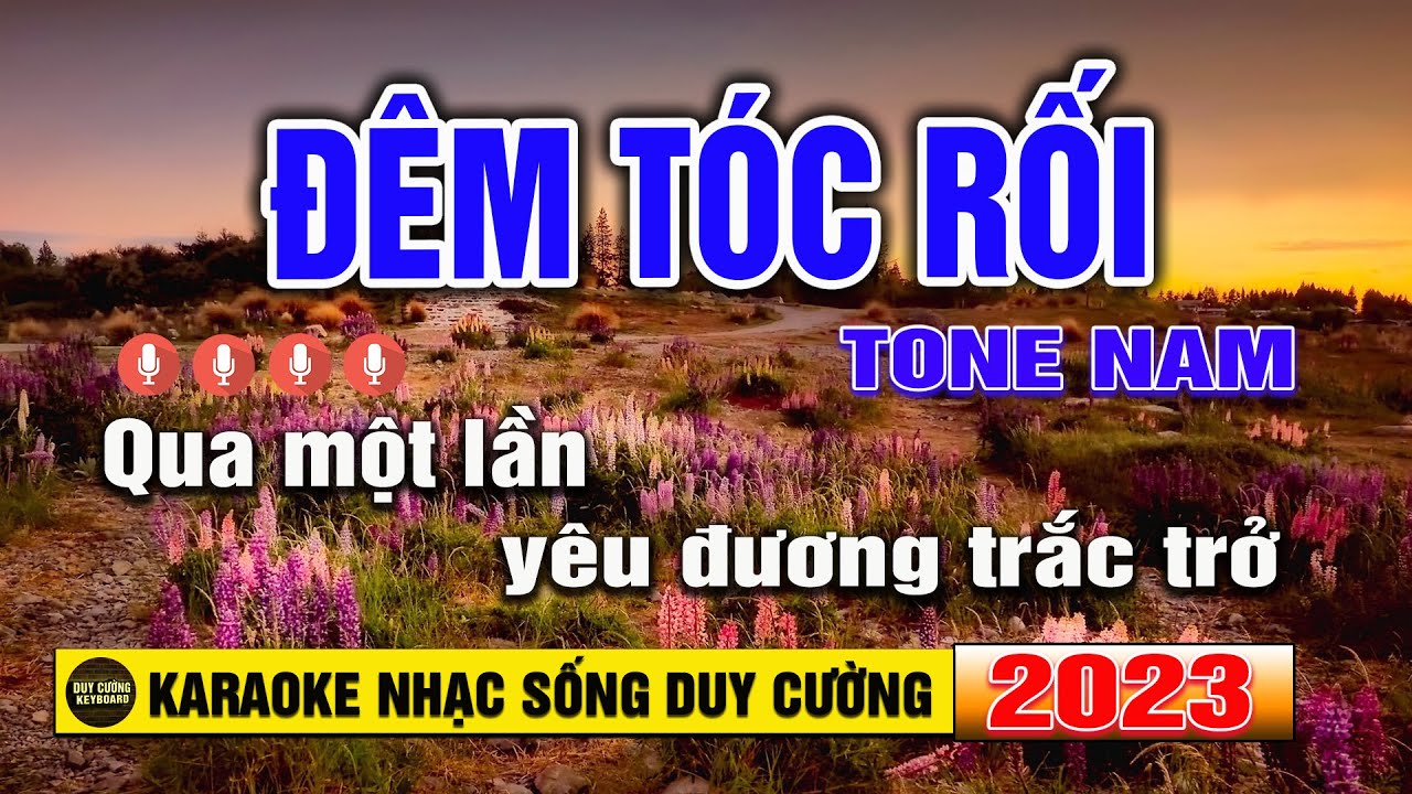 Karaoke Đêm Tóc Rối  Thiếu Giọng Nam  Song Ca Cùng Hoàng Châu  YouTube