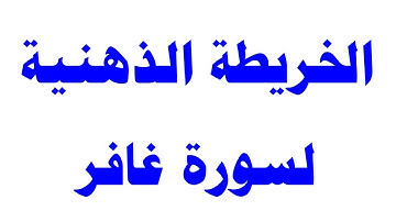 الخريطة الذهنية لسورة غافر