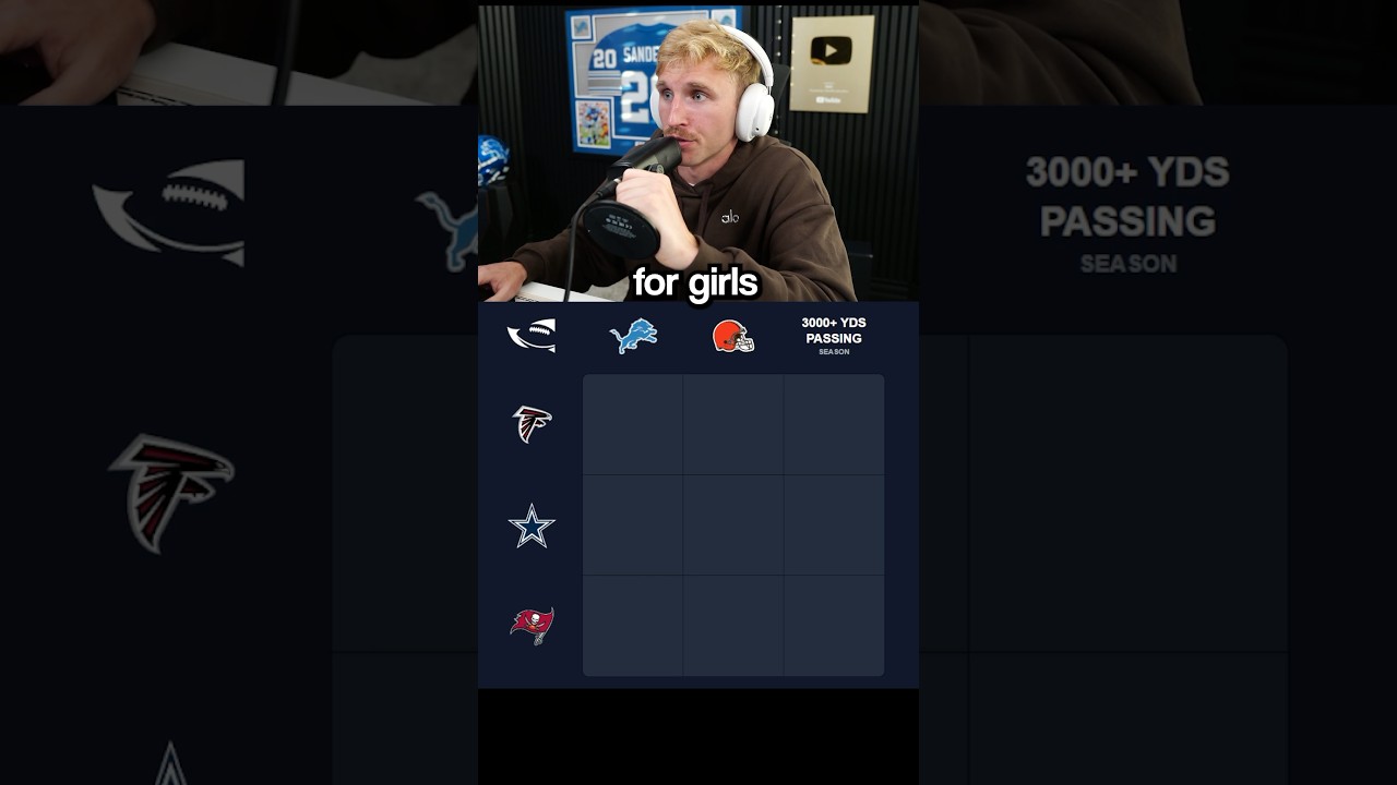 NFL Immaculate Grid For Girls!