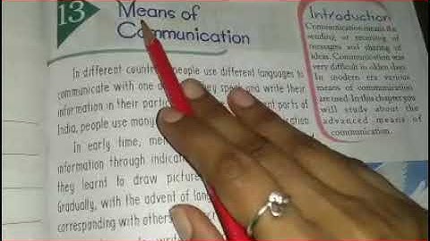 Class- 2  EVS Chapter- 13 (Means of Communication) part- 1(09)