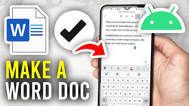 How To Make Word Document On Android Mobile Phone - Full Guide
