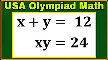USA| A Tricky Algebra Olympiad Math Problem| Mind Blowing Explanation| Can you solve this? 