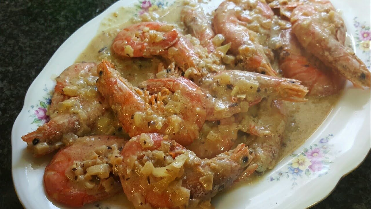 Langostinos o gambones  al cava en olla GM G receta de Navidad