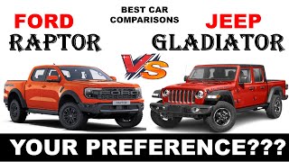 ALL NEW Ford RANGER RAPTOR Vs ALL NEW Jeep GLADIATOR | Which one do you Prefer ?