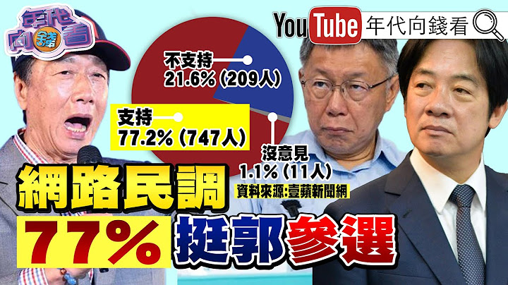 《獨！ 網絡民調77％力挺郭台銘參選！ 柯文哲支持度天花板已出現！？ 金溥聰開轟藍營小雞！ 全代會大和解「難題還在後頭」？！》【2023.07.25『年代向錢看』】 - 天天要聞