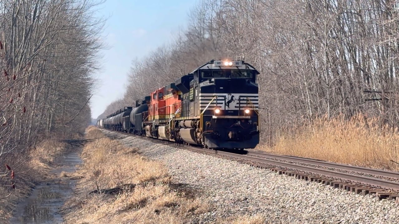 Norfolk Southern Mixed Freight Train. East/Westbound. Conneaut OH/Springfield PA. February 27, 2026.