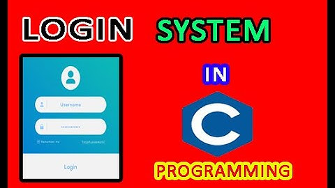 How to make login & logout system in c language