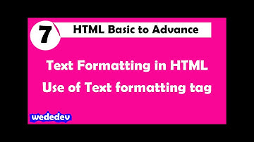 HTML tutorial ||  text formatting || Part- 7