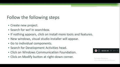 Installing wcf in Visual Studio 2019
