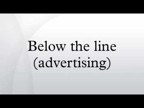 Below the line (advertising)