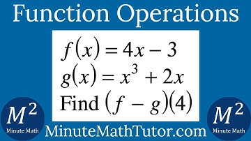 f(x)=4x-3; g(x)=x^3+2x; Find (f-g)(4)
