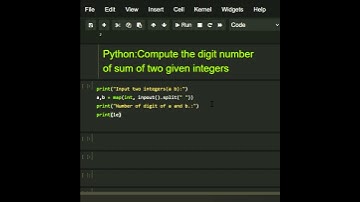 #Python compute the digit number of sum  of two given integers