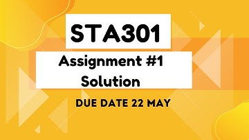 STA301 Assignment 1 Solution 2023 | STA301 correct solution