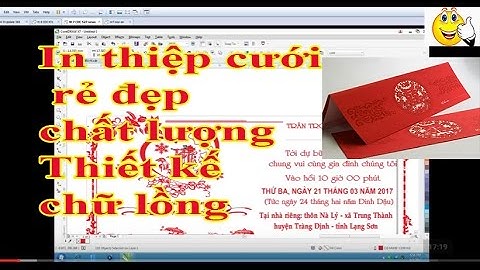 Thiết kế chữ lồng in thiệp cưới rẻ chất lượng bằng Corel