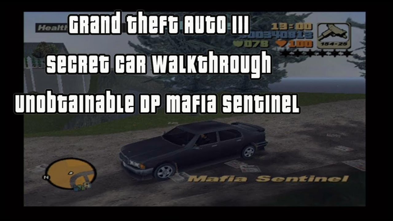 Grand Theft Auto III - Secret Car Walkthrough Part 5.5 - Unobtainable DP Mafia Sentinel