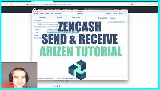 Arizen Wallet Tutorial - How To Send & Receive Zencash No Blockchain Download