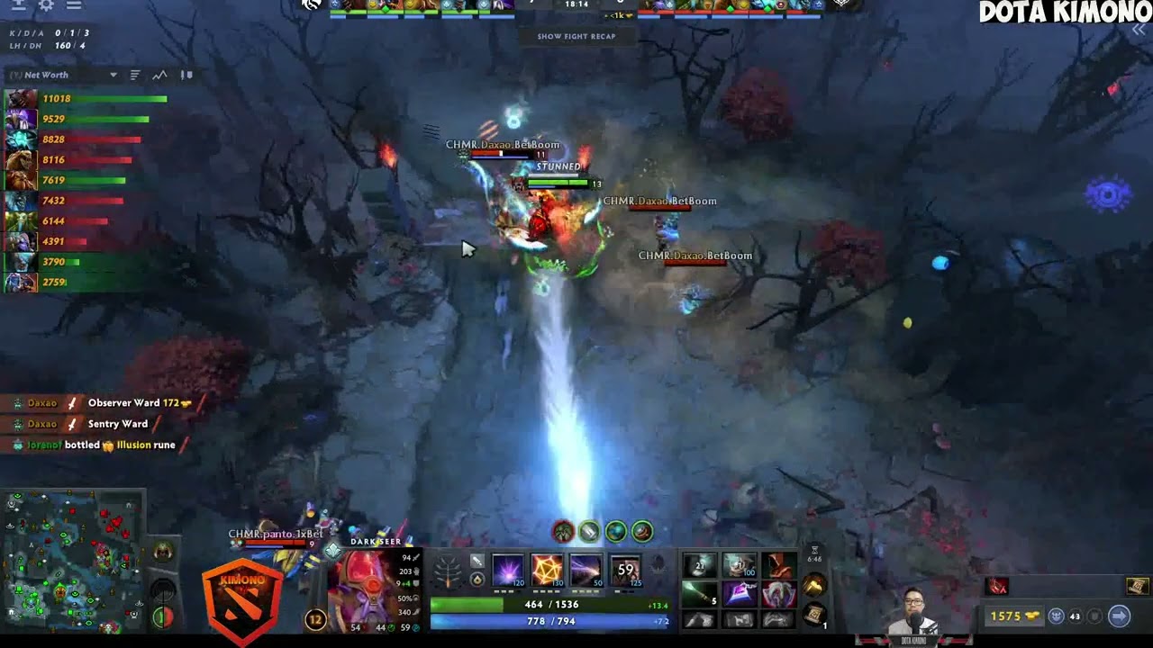 New Patch 7.38 - Collapse Dark Seer Offlaner - Team Spirit vs Chimera Esports Dota 2 (no commentary)