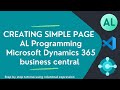Al programming for absolute beginners  microsoft dynamics 365 business central  al page  tutorial