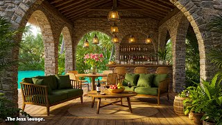 Lakeside Cafe Jazz Music | Morning Tranquill Jazz With Nature Therapy For Stress Relief, Study