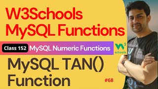 MySQL Functions | MySQL Numeric Functions - MySQL TAN() Function #68 | 152. W3Schools SQL Functions Profile