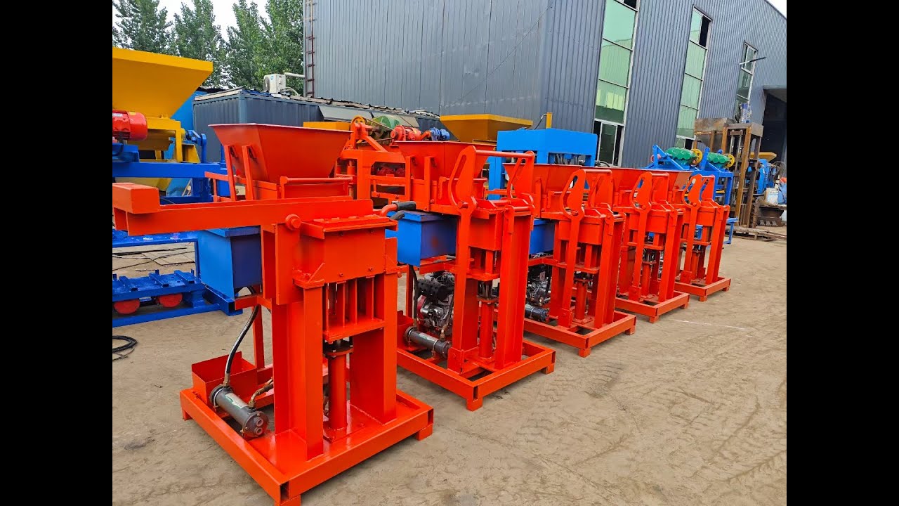 Cheap widely used hydraulic clay interlock brick making machine - YouTube