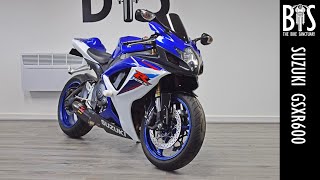 2007 '57 Suzuki GSXR600  K7 White Blue Supersport Used Motorcycle For Sale Video Walk Around