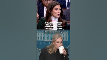 Collins presses Leavitt about mixed messaging on the economy