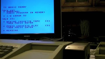 Texas Instruments 99/4a Loads a Cassette