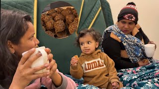 Prabh ने पिन्नी बनाई 🥰 ॥ पूरा दिन enjoy किया ❤️ #greeshbhatt #familyvlogs 