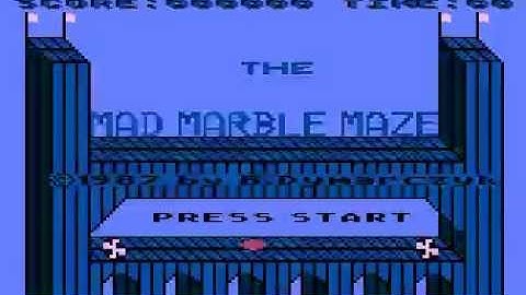 mad marble maze title screen for Atari 8-bit