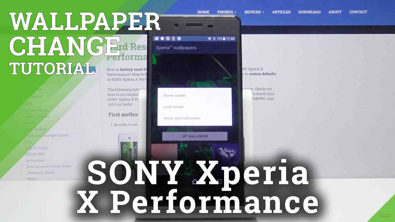 How To Change Wallpaper In Sony Xperia X Performance Update Desktop Youtube