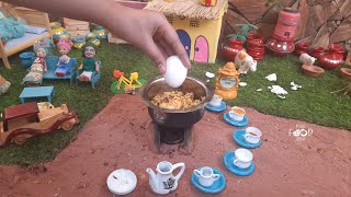Miniature Egg Biryani | tiny food | Indian famous food | Mini Food Cooking | Miniature Food cooking