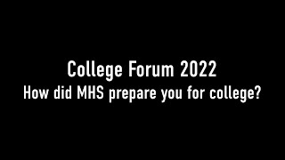 College Forum: Class of 2022 - What they miss...