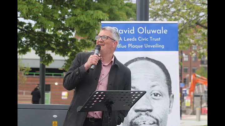 Cllr James Lewis, Leader of Leeds City Council, speaking about the #BluePlaqueForDavidOluwale