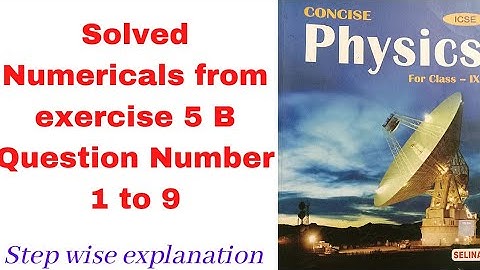 Concise Physics class 9 Ex 5 B Numericals Solution of Q. No.(1 to 9) Numericals on Relative density
