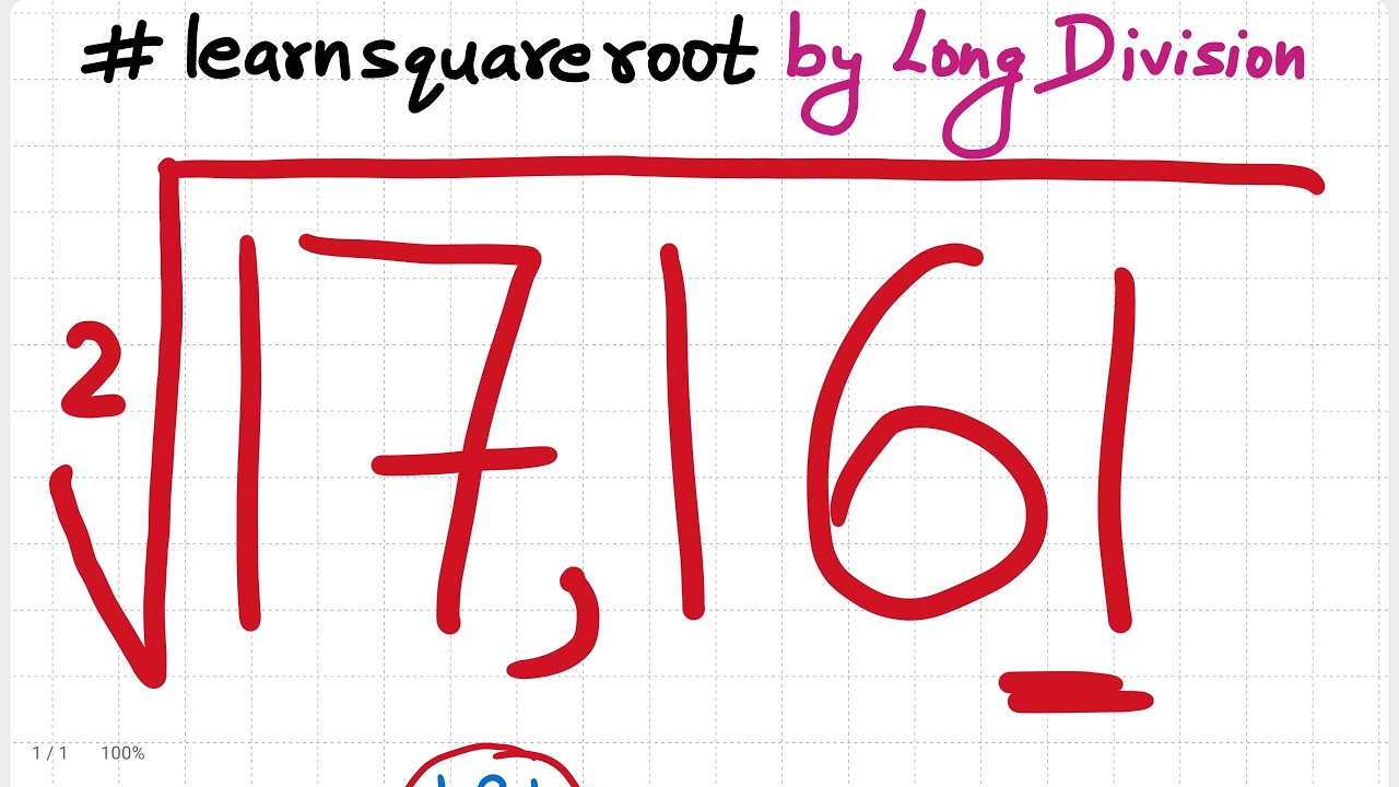 Square root of 17161 | Square and square root lessons | long division ...