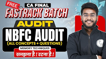 CA Final NBFC Audit | Audit of NBFC - Free Fastrack Cum Revision By CA Hemant Somani