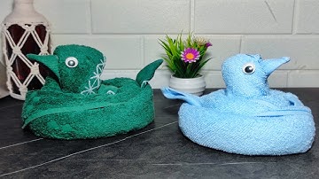 Folding Towel Art / Easy Folding Towel Tutorial / Folding Towel Duck